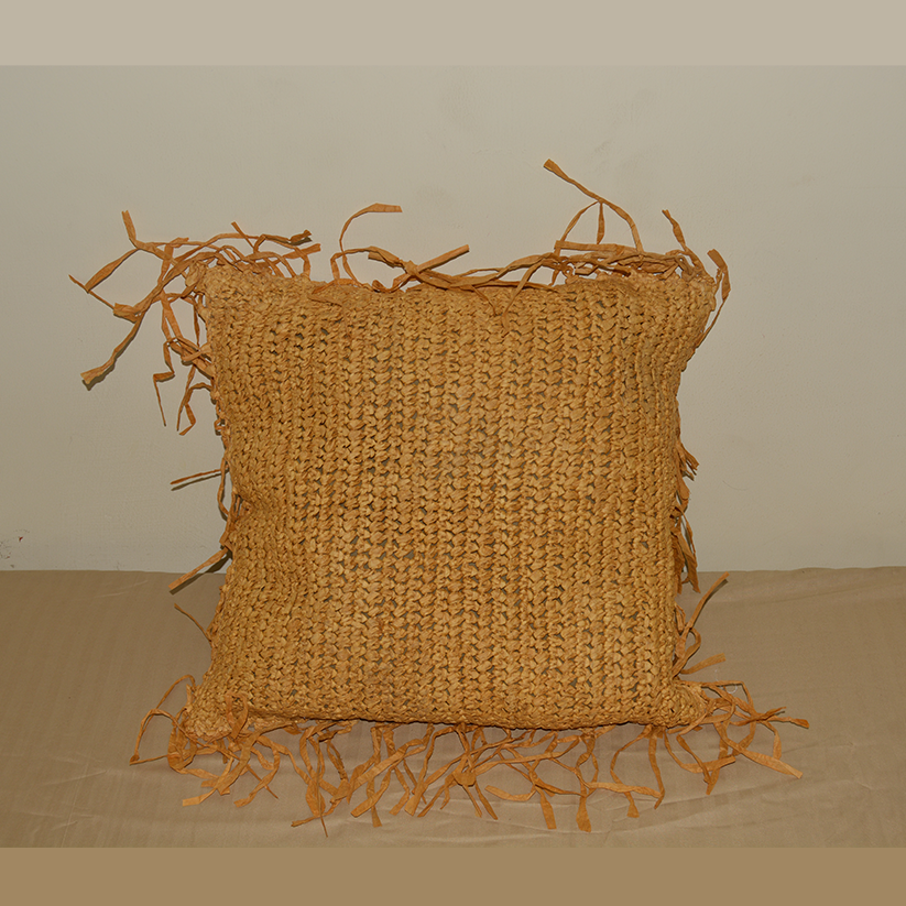 Handmade Raffia cushion cover