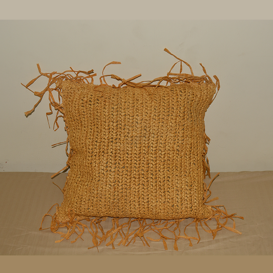 Handmade Raffia cushion cover