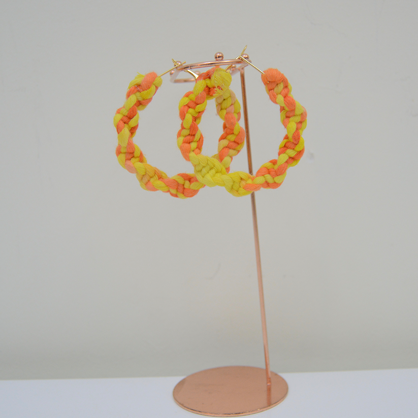 Handmade Twisted macrame earrings - Marigold