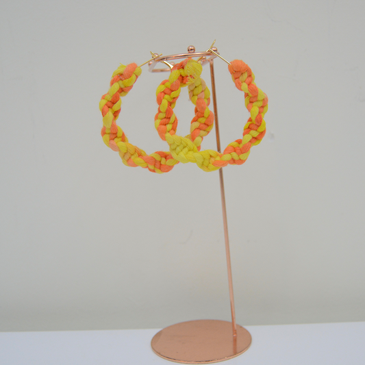 Handmade Twisted macrame earrings - Marigold