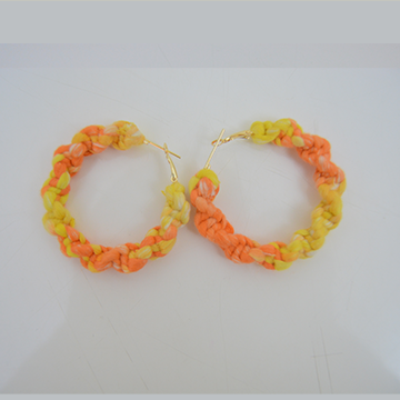 Handmade Twisted macrame earrings - Marigold