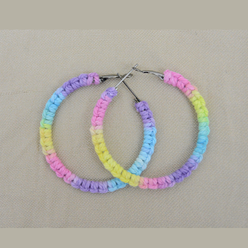 Handmade macrame earrings - Unicorn