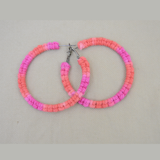 Handmade macrame earrings -Adenium